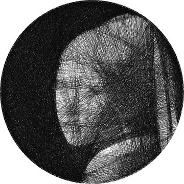 String art preview of Girl with a Pearl Earring