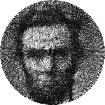 String art preview of Abraham Lincoln (1863)