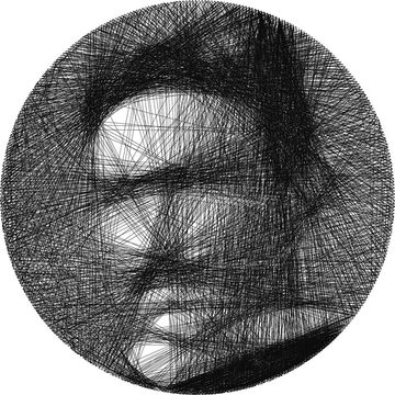 String art preview of Nikola Tesla (c. 1890)