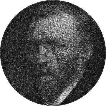 String art preview of Van Gogh, Self-Portrait (1887)